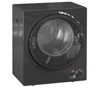 HOMCOM Sèche-linge évacuation portable 850W 2,5Kg 4 modes de séchage Noir | Sèche-Linge Électrique, 2 Niveaux de Chauffage, Cuve en Acier Inoxydable, Installation Murale, pour Appartement Dortoir