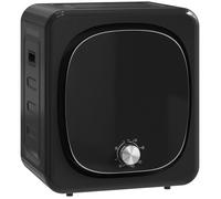 HOMCOM Sèche linge à évacuation compact sèche-linge électrique 800 W 4 Kg avec 5 modes de séchage, cuve en acier inoxydable, charge frontale, pour appartement, maison, camping-cars, noir