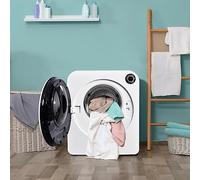 Sèche-linge à évacuation, sèche-linge en acier inoxydable, capacité 3 kg, puissance 830 W, finition blanche, fixation murale possible [Classe d'efficacité énergétique G] (White, 49 * 59cm)