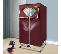 Sèche-linge à pompe à chaleur électrique avec roues universelles, séchoir portable avec télécommande