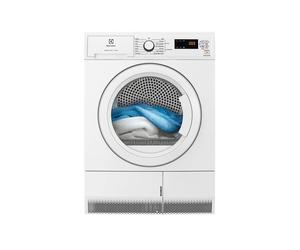 Sèche-linge à pompe à chaleur Electrolux EDHF4812AC 8 kg Tambour 118 L Hublot réversible Blanc