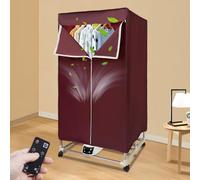Sèche-linge avec télécommande pliable et portable, minuterie de 0 à 240 min, trois niveaux de vitesse pour maisons, appartements, dortoirs, caravanes, hôtels