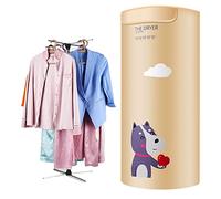 Sèche Linge Chauffant 900W, Sèche-linge Portable Électrique Pliable avec Minuterie Automatique, Chauffage Stéréo PTC, Gain de Place, Faible Bruit, Acier Inoxydable, pour Les Voyages à La Maison ( Colo