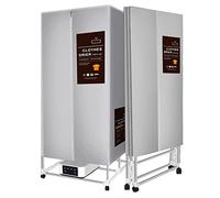 Sèche-linge chauffant pliable d'intérieur, support de séchage pliable pour sèche-serviettes, charge 50 kg, sèche-linge domestique avec rideau en tissu anti-poussière, économe en énergie The New