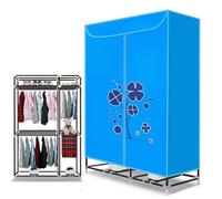 Sèche-Linge Chauffant Portable à 3 Niveaux, Sèche-Linge Électrique 1200W, Grande Capacité De 88 Lb, Sèche-Linge en Acier Inoxydable Pour Appartements, Buanderie, Maison (Hôtes Doubles) (Color : Blue