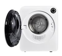 Sèche-linge compact 3kg capacité tambour inox,ventilation murale ou au sol, filtre triple système anti-peluches,minuterie 20-180min,5 programmes séchage silencieux,design moderne fenêtre transparente