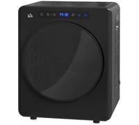 Sèche-linge compact 4 kg, 6 programmes, 40-60 °C, 1000 W, commande tactile LED, réduction des plis, noir
