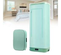 Sèche-linge domestique, Machine pour éliminer les plis des vêtements, conception de boîte de rangement, couvercle push-ouvert, facile à transporter, adapté à la maison, à l'hôtel, vert