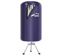 Sèche-linge électrique, 1000 W Séchoirs à Vêtements à Pompe à Chaleur, Sèche-linge à Minuterie, Séchoirs à Chauffage à 2 Couches, adapté à la Lessive Domestique et aux Appartements, 170cm-Bleu