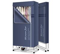 Sèche-linge Électrique 2300W, Séchoir à Linge Pliable Intérieur, Séchoir à Linge Chauffant à Économie D'énergie (anion) avec Télécommande, pour Appartement et Maison (Color : Blue, Size : 1.5m/59.0