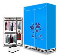 Sèche-linge électrique 2400 W pour maison, appartement, usage commercial, grande capacité de 40 kg, économie d'espace, moteur à faible bruit, minuterie automatique, bleu