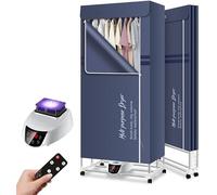 Sèche-linge Électrique, Étendoir Chauffant Pliable 1300 W Avec Télécommande, Économe En Énergie, Minuterie Réglable, Pour Vêtements Et Tissus, Élimine Rapidement Les Rides