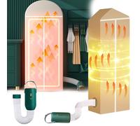 Sèche-Linge électrique Portable, Sèche-Linge avec Housse en Tissu Mini SèChe-Linge 500 W Mini SèChe-Linge à Air Chaud Petit pour Appartement Maison Voyage Garde-Robe pour Animaux Domestiques