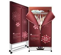 Sèche-linge électrique, sèche-linge électrique pliable portable à air chaud, machine de séchage à 2 niveaux avec minuterie de 240 minutes et télécommande, sèche-linge domestique chauffant, séchage