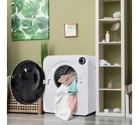 Sèche-linge mural silencieux (62 dB) : sèche-linge de 3 kg avec 830 W, tambour en acier inoxydable, triple filtre et 5 programmes, protection contre la surchauffe, parfait pour les petits appartements