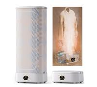 Sèche-linge portable 1000W à chauffage rapide, design pliable,minuterie 240 min et télécommande-circulation d’air chaud idéale pour le séchage intérieur et le soin des vêtements à domicile