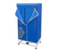 Sèche-linge portable 1200-1500 W avec minuterie 70,5 x 47,5 x 147 cm Séchoir pliable avec télécommande pour sécher les vêtements à la maison, dans les appartements, les hôtels
