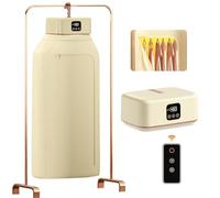 Sèche-linge portable, machine à sécher électrique, capacité de 9 à 12 vêtements, minuterie 8 h, télécommande et sac de séchage inclus, silencieux