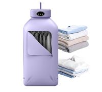 Sèche-linge portable - Séchoir multifonctionnel pour appartements Mini avec sac sèche-linge, compact réglable à 2 vitesses vêtements délicats, blanc