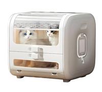 Sèche-linge pour chiens et chats, grande capacité de 100 L, séchage rapide en 30 minutes, circulation de l'air à 360°, 6 réglages de vitesse, fonction de synchronisation pour animaux de moins de 20 kg