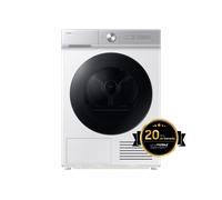 Seche-linge Samsung Blanc Pompe a chaleur Optimal Dry AI Control Sechage silencieux 9kg - DV90DB8845GHU3 Classe A Blanc
