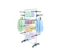Sèche-linge Séchoir Pliant 4 Niveaux avec Barre et Ailes réglables Sarcelle