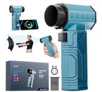 Sèche-linge turbo pour voiture, 180 mph/1,4 kg, 400 W 40 mm, moteur sans balais, soufflez facilement 2 canettes de coca-ca-ca-cola, vitesse variable en continu pour voiture, maison et extérieur (bleu)
