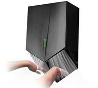 Sèche Main Électrique Mural, Sèche-Mains Automatique 6-10 Secondes Pour Sécher Les Mains Sèches-main À Grande Vitesse Pour La Maison, La Salle De Bain, Le Bureau, Le Restauran(Black)