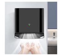 Seche Main, Sèche-mains automatique Dispositif de séchage des mains à grande vitesse Machine induction murale intelligente for salle bain(Zwart)