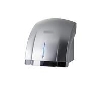 Sèche-mains, 1800W Sèche-mains automatiques Affichage LED Capteur intelligent Vent chaud et froid Machine de séchage commerciale murale à grande vitesse for toilettes(Silver)