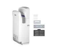 Sèche-Mains Automatique à Air Pulsé 2000W ABS Grande Vitesse HEPA Blanc