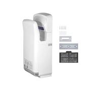 Sèche-mains automatique à Jet grande vitesse, lame en matériau robuste et sécurisé Double face for toilettes, multicolore toutes saisons Pour les débutants en bricolage(White)