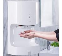 Sèche-mains automatique avec plateau d'égouttement, air chaud et froid haute vitesse de 10 secondes, pour immeubles de bureaux, hôtels et maisons