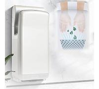 Sèche-mains automatique commercial 2000 W, séchage rapide en 5 à 7 secondes, sèche-mains automatique pour salle de bain, double commutation entre chaud et froid, pour usage domestique/commercial (A)