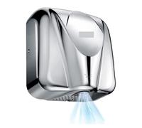 Sèche-mains automatique, sèche-mains commercial robuste, conception en acier inoxydable à grande vitesse, souffleur à main à vent chaud 1400-1650W,Séchage rapide(Polished)