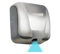 Sèche-mains commerciaux automatiques for salles de bains sèche-mains électrique Compact à Air chaud en acier inoxydable robuste 1800W Puissant, efficace