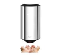 Sèche-mains Compact Jet Air, automatique, en acier inoxydable, capteur intelligent, Machine de séchage des mains for salle bains et toilettes, 1350W(Polished)