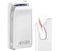 Sèche-mains électrique à grande vitesse - 1800 W - Fixation murale avec séchage rapide en 5 secondes - Pour salles de bains commerciales, bureaux et toilettes publiques