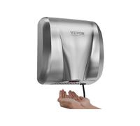 Sèche-mains Electrique Commercial Auto Haute Vitesse en Acier Inox 1300W