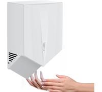 Sèche-Mains électrique Mural Professionnel, autonomie de 6 à 10 Secondes, 1200 W, Chauffage électrique, capteur Automatique, pour la Maison, la Salle de Bain, Le Bureau, Le Restaurant White