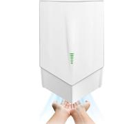 Sèche-Mains Mural Commercial, Sèche-Mains électrique à Capteur 1500 W avec Sortie d'air Bidirectionnelle, Séchage en 6 à 10 Secondes, pour Cuisine, Salle De Bain, Toilettes White