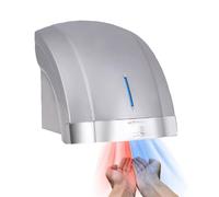 Sèche-mains Professionnel (20-70 °C), Sèche-mains Électrique, Double Commande/Air Chaud Et Froid, Détection Automatique + Séchage En 20 Secondes, Pour Toilettes Publiques,Grey