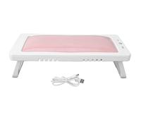 Sèche-ongles en gel pliable avec 27 puces LED, lampe de séchage de vernis à ongles pliante avec minuterie de 60 s/120 s, coussin de main en cuir PU pour salon, usage domestique et (Rose)