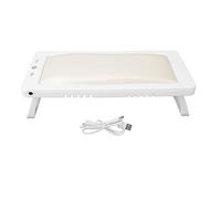 Sèche-ongles en gel pliable avec 27 puces LED, lampe de séchage de vernis à ongles pliante avec minuterie de 60 s/120 s, coussin de main en cuir PU pour salon, usage domestique et (Blanche)