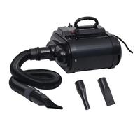 vidaXL Sèche-poils à double moteur pour animaux de compagnie Noir