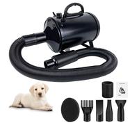 Sèche pulseur-Cheveux pour Chien 2800W, Souffleur Chien pulseur Vitesse Continue, Sèche-Poils Toilettage pour Chien/Chat et Autres
