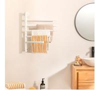 Seche serviette- 80W - Barres Rotatives 180° - Acier Inoxydable