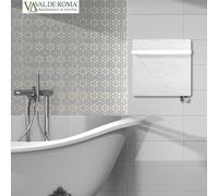 Sèche-serviette à inertie TACTILO Carré Natura Blanc 800W - Valderoma NB08BSA