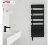 Sèche-serviette ACOVA FASSANE Spa Asymétrique IHC gauche 1000W noir TFASL100055ECZFB