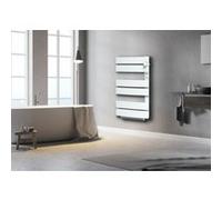 Radiateur sèche-serviette 750W + soufflerie 1000W - Lames plates Blanc G